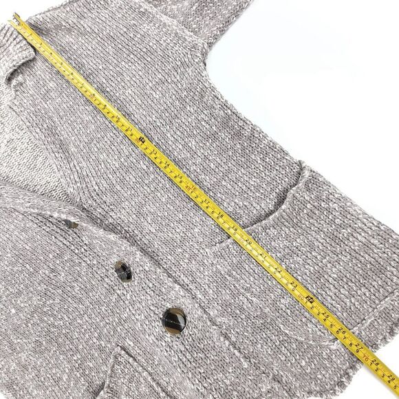 NEW Urban Outfitters West Seamed Cardigan 90s Oversized Knit Blazer Jacket Gray - Picture 4 of 6